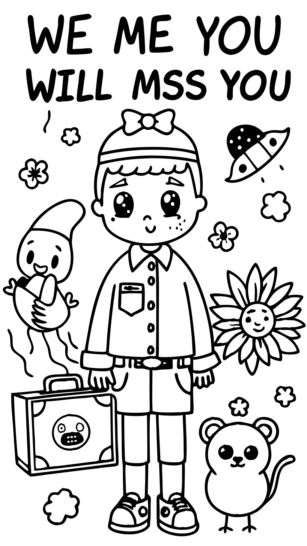 we will miss you coloring pages